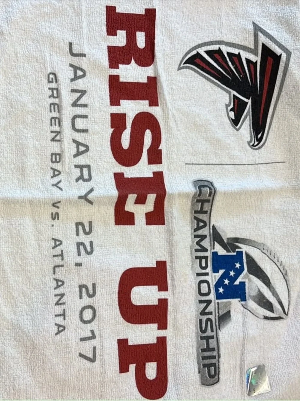Atlanta Falcons 2017 NFC Championship Rise Up Rally Towel NFL Stock #B34